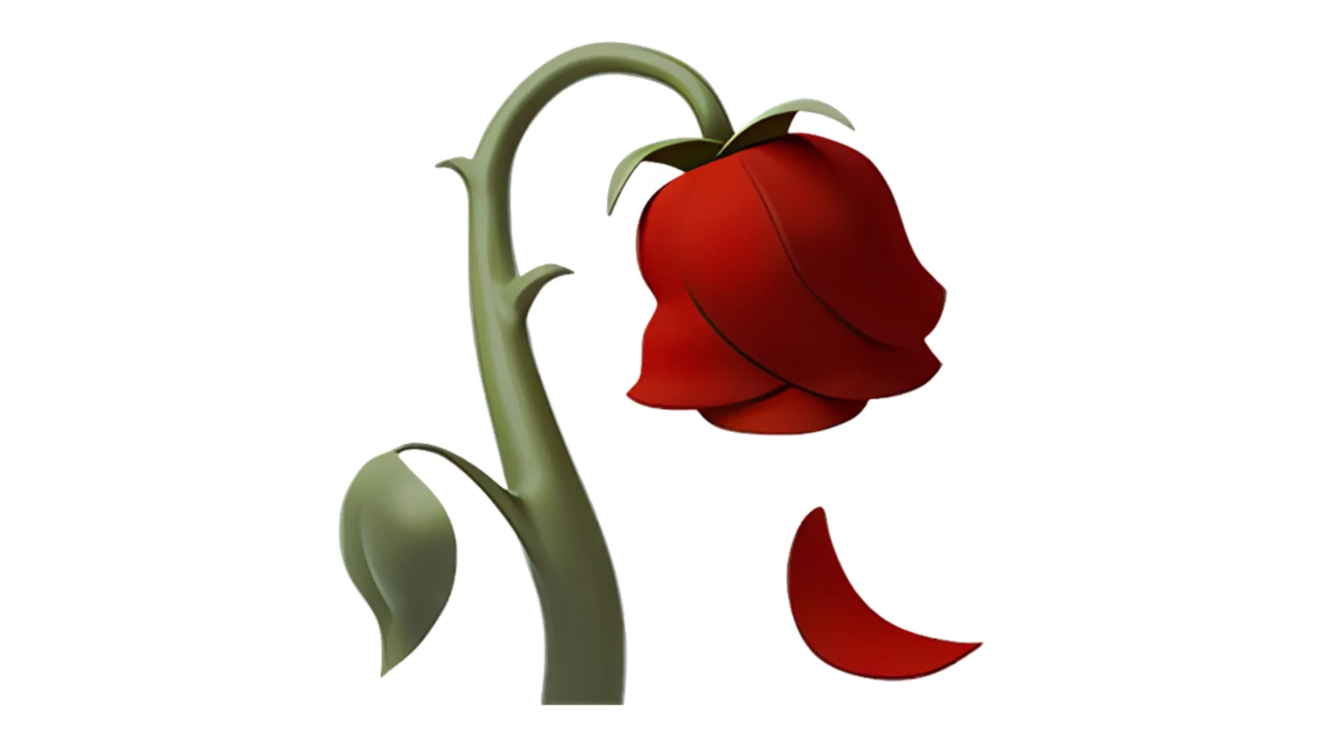 The wilted rose emoji (🥀) that gained popularity on social media as a symbol of heartbreak, sadness and emotional resignation.