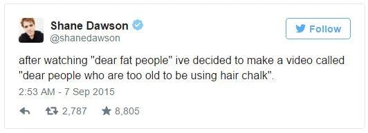 Shane Dawson parody response to Dear Fat People video.