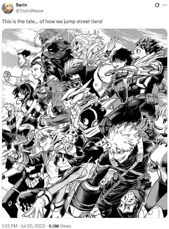 A variation showing Deku's intimidating presence against Marvel's street level heroes.