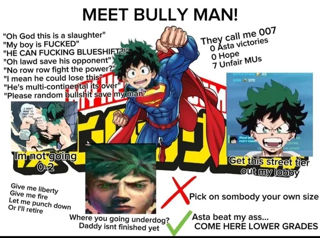 A fan-made compilation celebrating Deku's victories over street tier opponents.