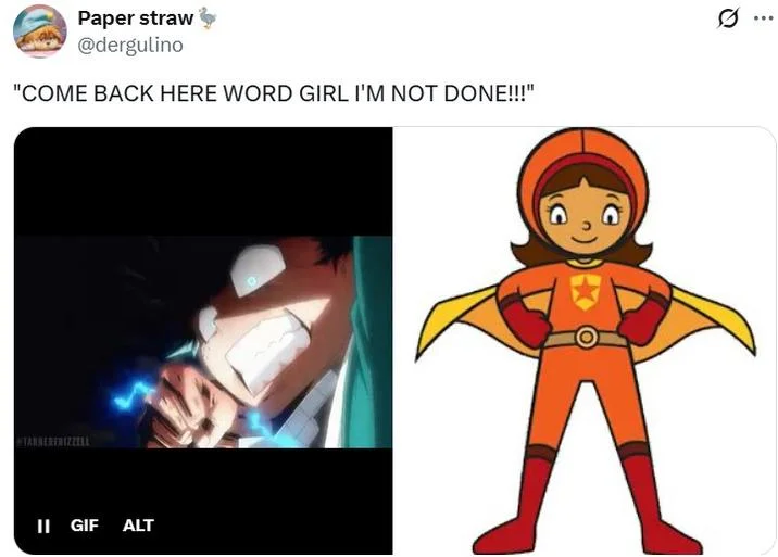 The original viral tweet that started the Deku Fighting Street Tiers meme trend.