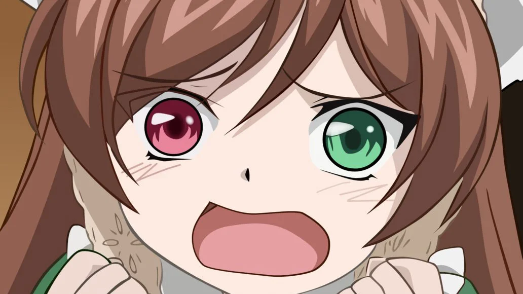 Suiseiseki from Rozen Maiden, the anime character whose verbal tic 'desu' became the meme's namesake.