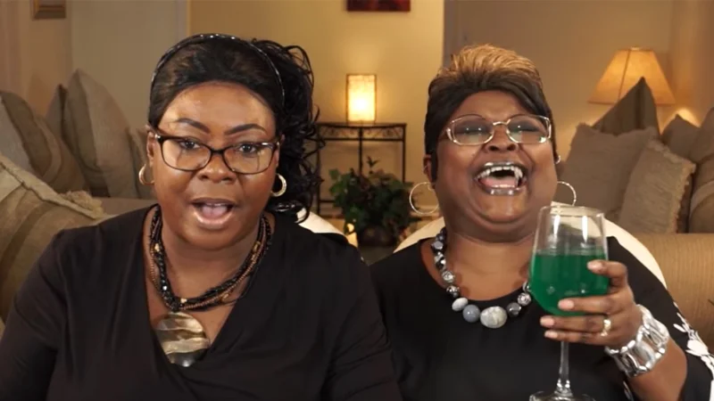 Diamond and Silk in a video appearance, the duo known for their commentary supporting Donald Trump.