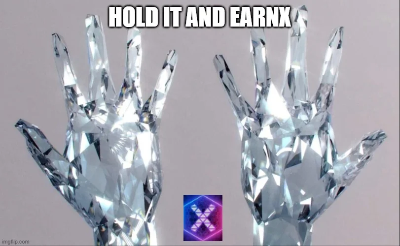 Literal diamond hands representing unwavering investment conviction.