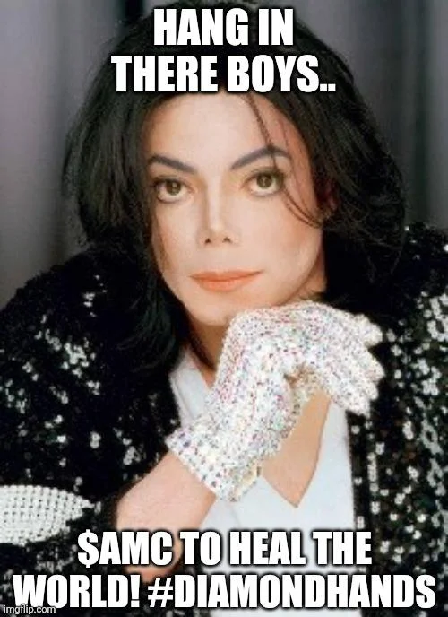 Michael Jackson's diamond glove as symbol for diamond hands unity.