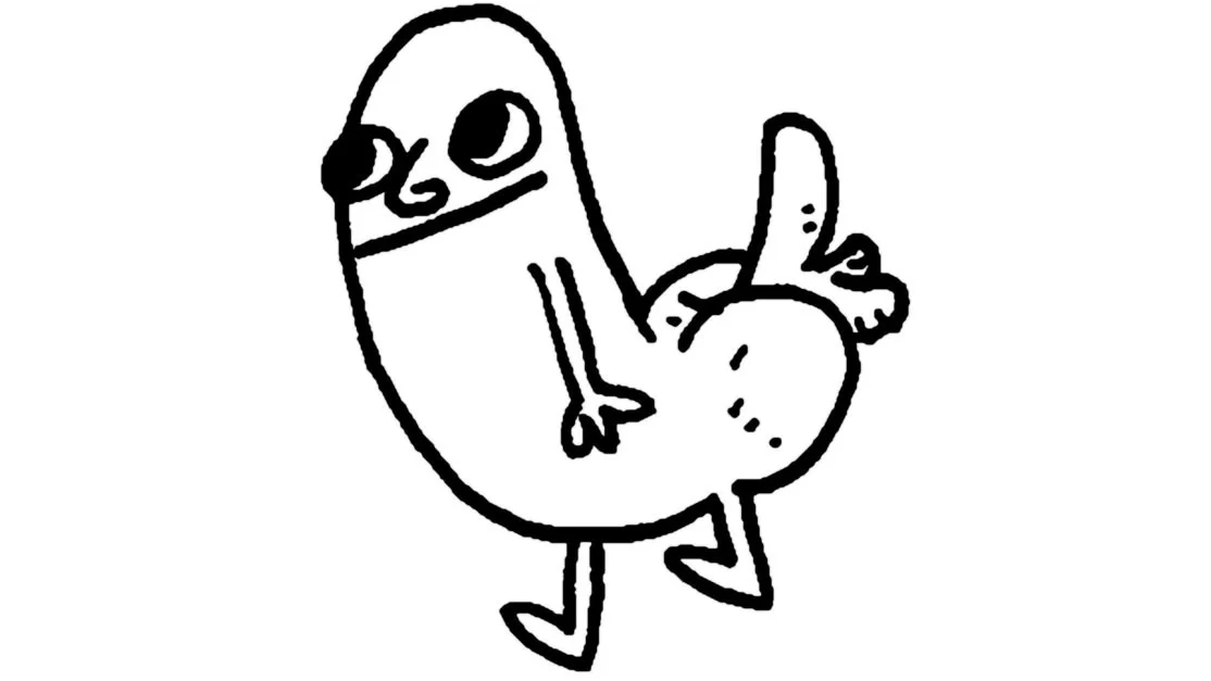 The original simple Dick Butt character illustration.