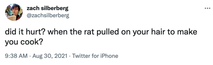 Did it hurt adapted to Ratatouille movie reference.