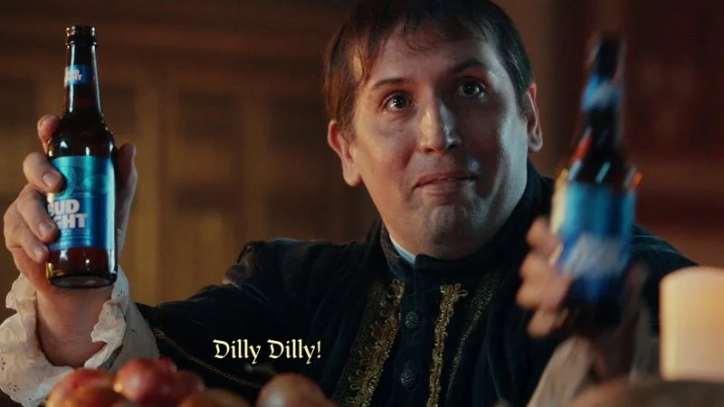 The original Bud Light Dilly Dilly campaign image.