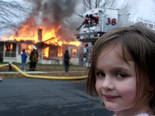 The original classic Disaster Girl photograph.
