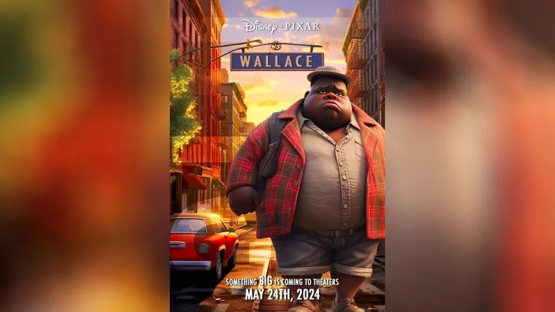 Stylized version of the Disney Pixar Wallace hoax poster.