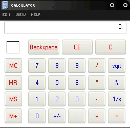Windows Calculator software screenshot.