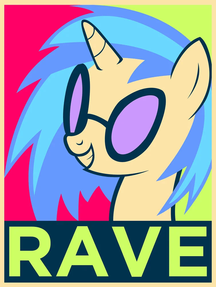 A rage-comic-style 'awesome face' rendition of DJ P0n-3, a common format used by fans to express excitement.