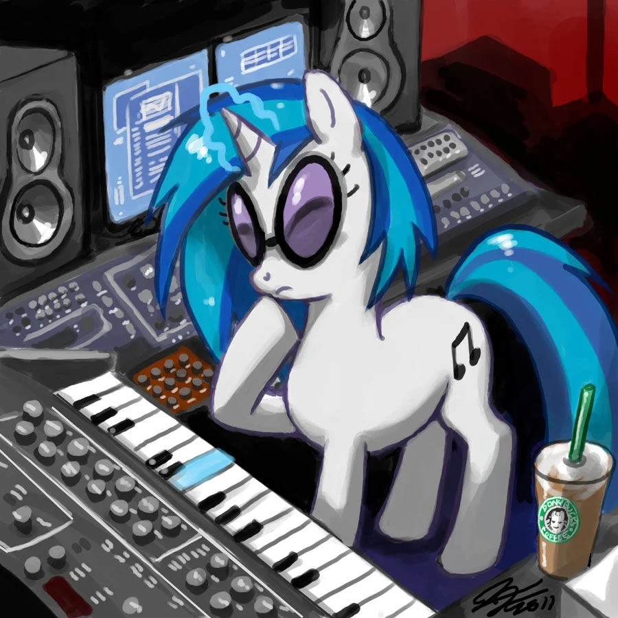'Vote Scratch' - a parody of the Obama 'Hope' poster campaigning for Vinyl Scratch, by Equestria-Election.