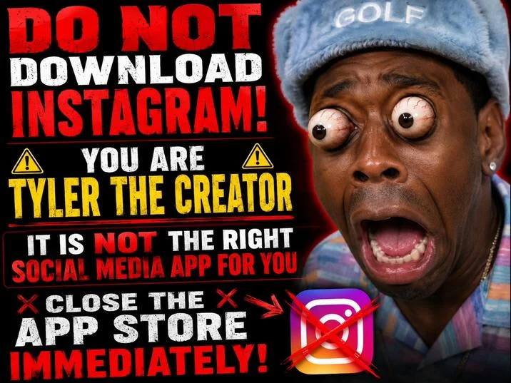 An Instagram-themed variation featuring Tyler the Creator, demonstrating how the format spread to other celebrities and platforms.