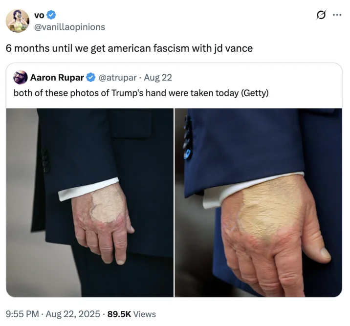 Hand photo connected to political discourse.