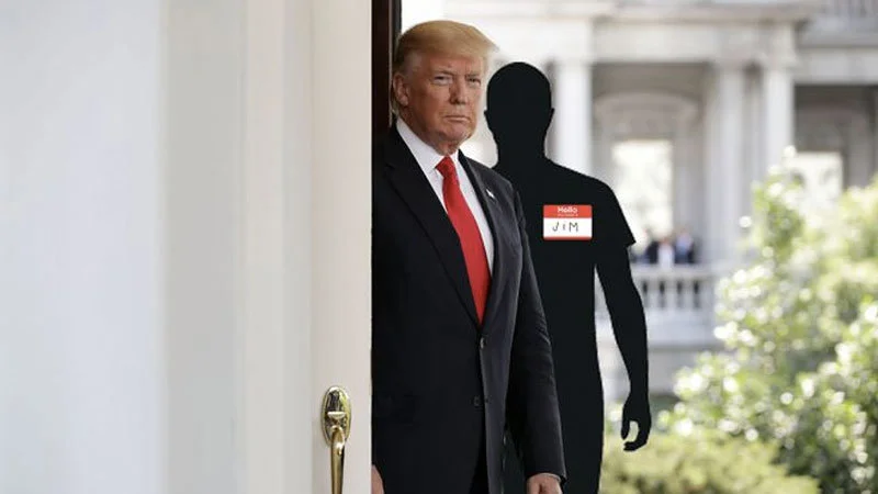 The iconic Trump and invisible Jim image.