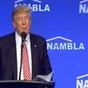Trump event photo related to hoax.