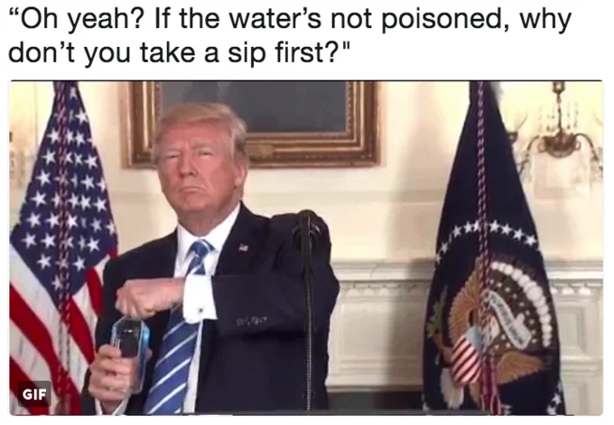 Donald Trumps Water Break