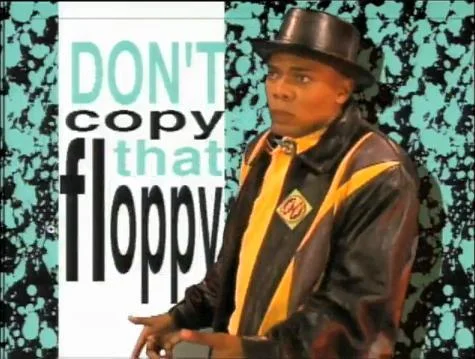Modern remix of the floppy PSA.