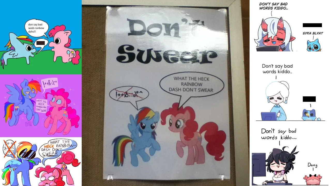 Dont Say Bad Words Rainbow Dash
