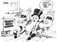 Political cartoon using the meme reference.