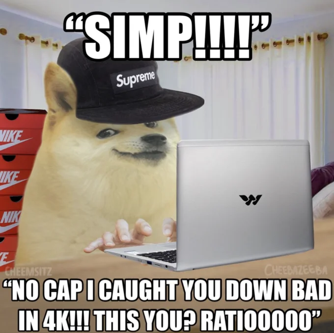 Down bad discussion prompt meme.