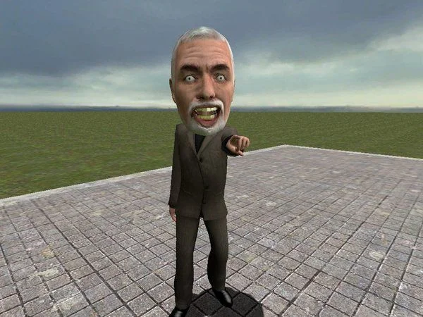The original Dr. Hax character as rendered in Garry's Mod by Didgeridoo Dealer, the source of the meme's now-iconic look.