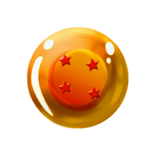 The iconic four-star Dragon Ball, the wish-granting orb that gives the franchise its name.