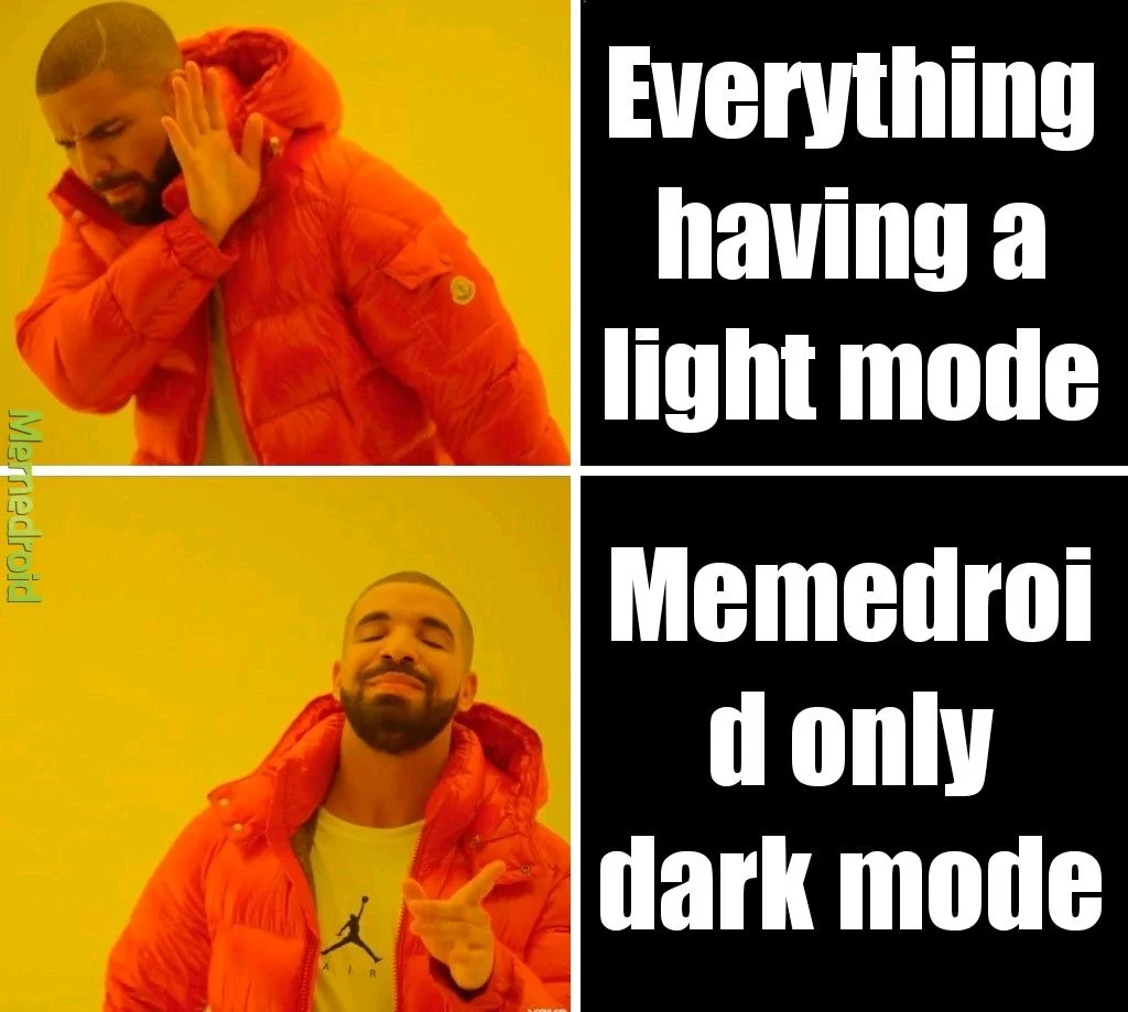 Dark mode versus light mode preference.
