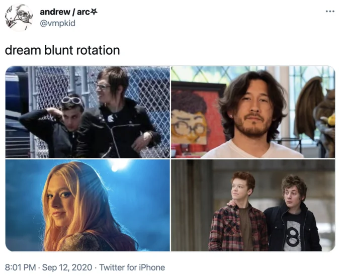 Early 2020 photo grid rotation example.