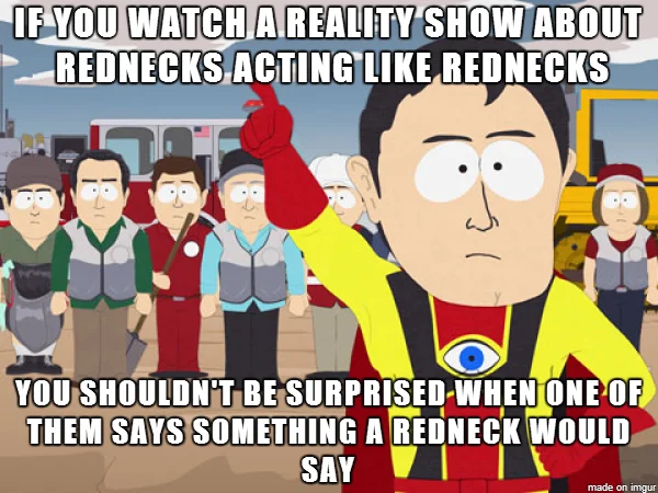 A Captain Hindsight image macro commenting on the public outrage over Phil Robertson's remarks.
