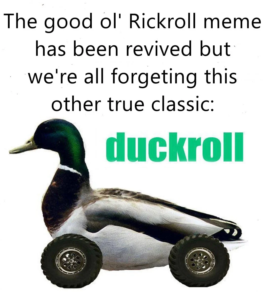 Duckroll forgotten versus Rickroll revival.