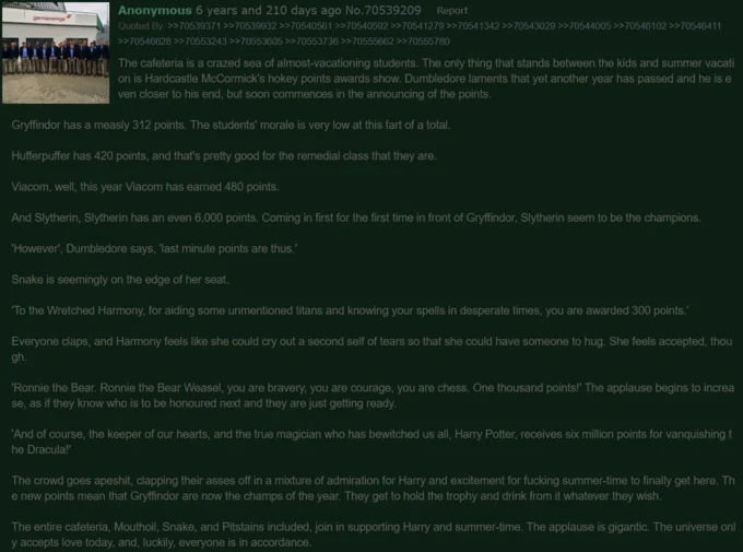 Dumbledore vanquishing Dracula copypasta.