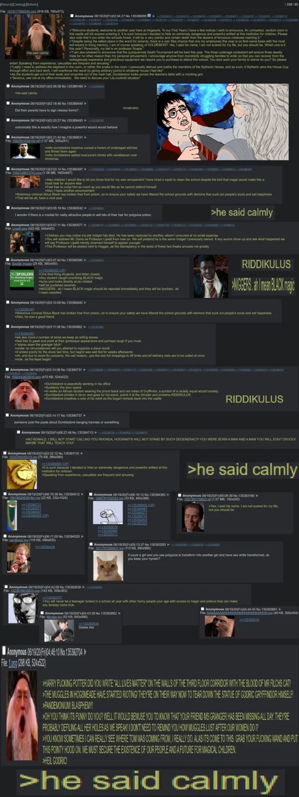 He said calmly Dumbledore-posting thread.