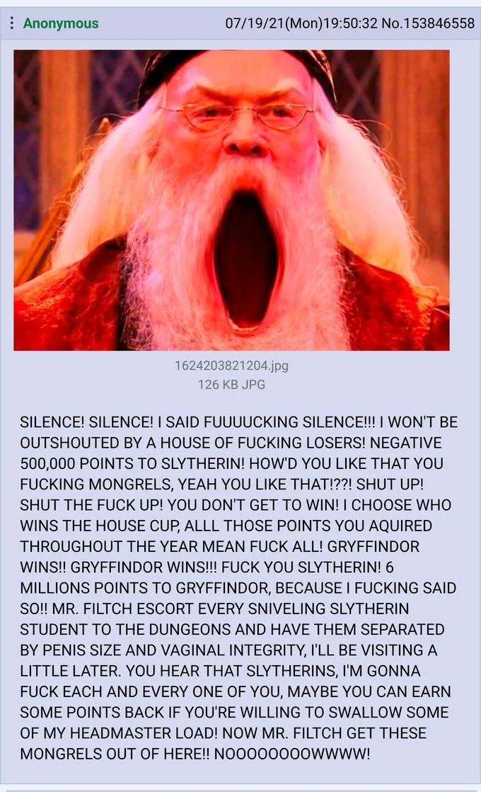 SILENCE Dumbledore-posting copypasta.