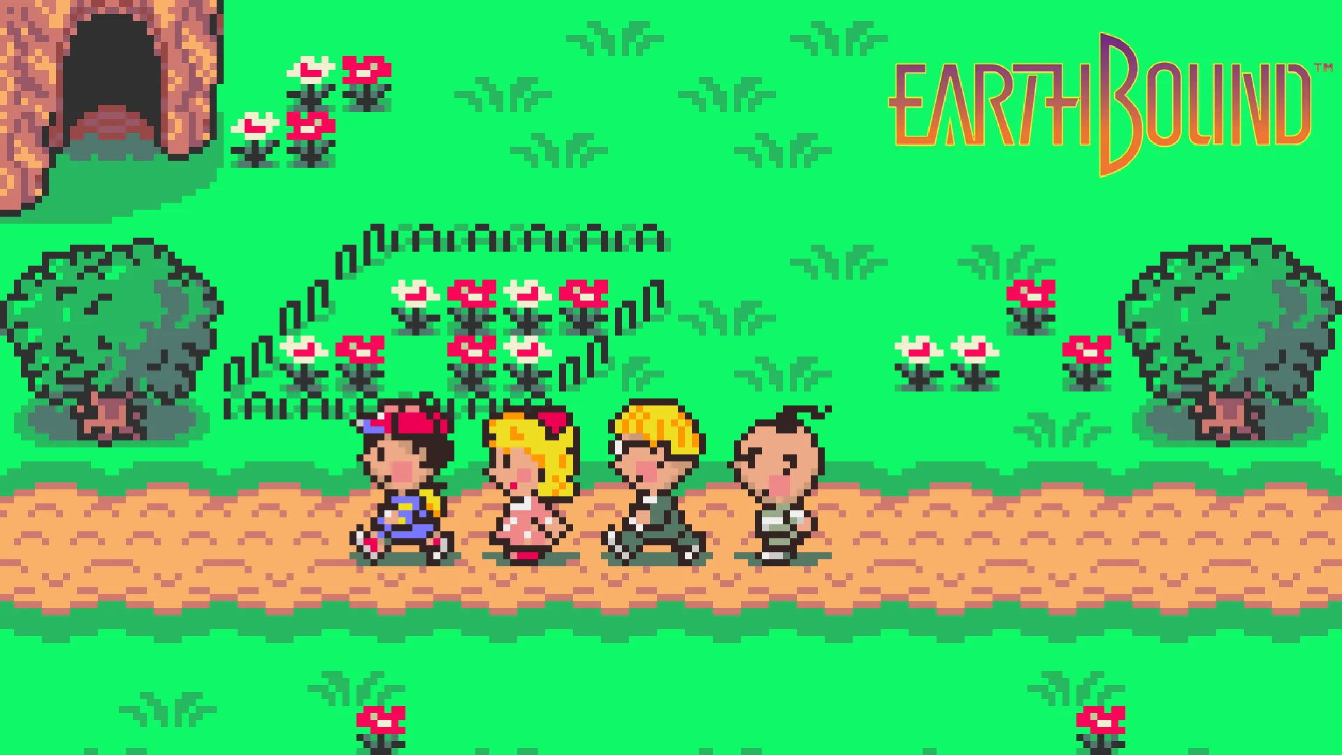 The four playable heroes of EarthBound, second entry in the Mother series.