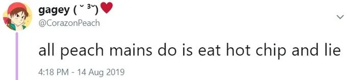 Peach main gaming insult variant.