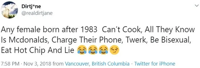2018 tweet spreading the meme.