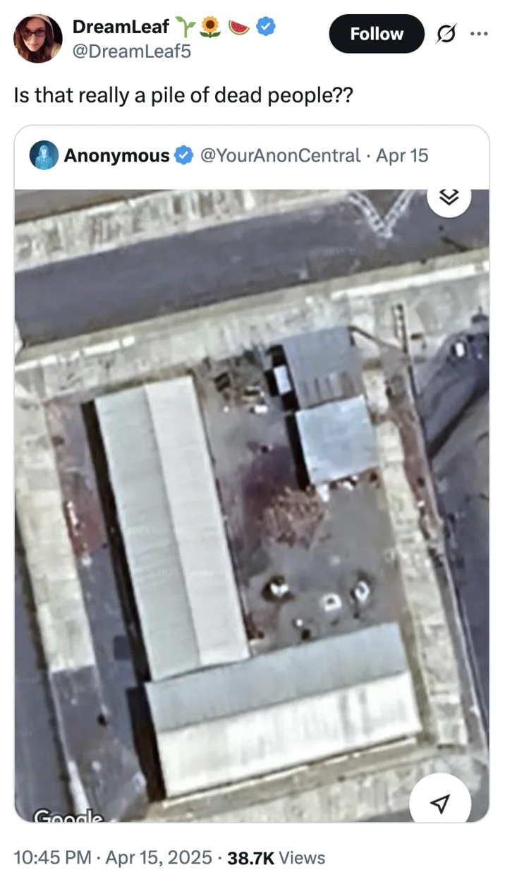 Twitter speculation about mass graves.