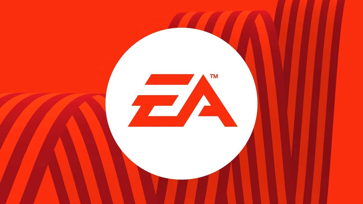 The Electronic Arts corporate logo, one of the most recognizable brands in the video game industry.