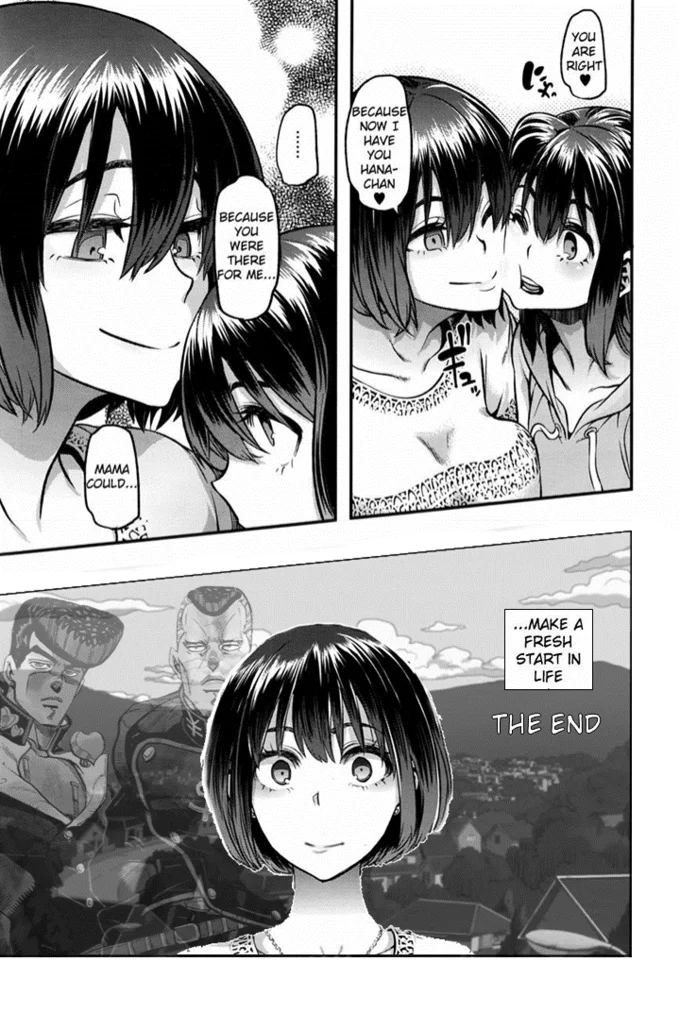 The heartfelt ending of the JoJo crossover comic, giving Emergence's protagonist the happy ending she never got.