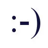 The original emoticon proposed by Scott Fahlman in 1982.