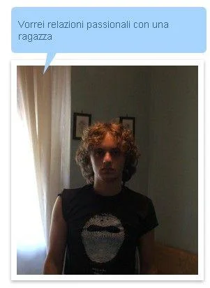 Meme variant with Italian language caption and speech bubble.