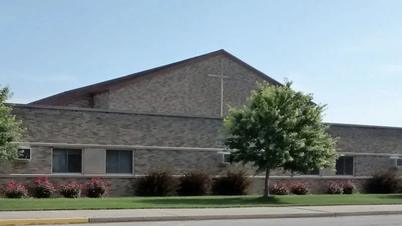 Typical private Christian school building discussed in the hashtag campaign.
