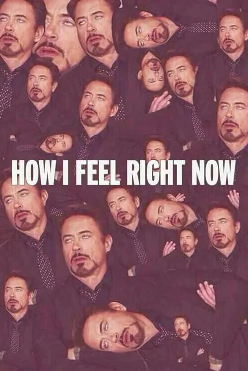 A tiled collage variant of the meme, multiplying the eye-roll to exaggerate feelings of frustration.