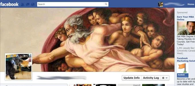 Sophisticated fine art approach to profile header customization.