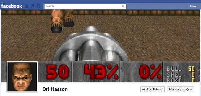 Gaming-themed and statistics-based timeline cover customization.