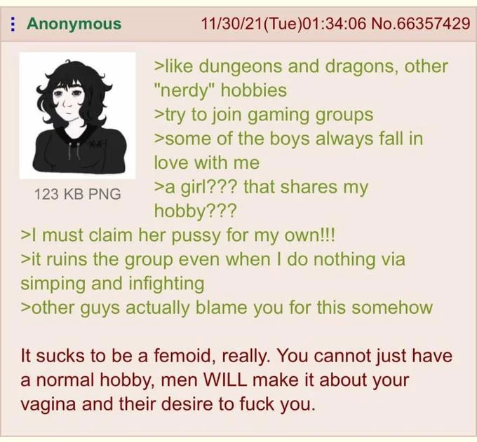 A viral collage often shared in online communities that use terms like 'femoid.'