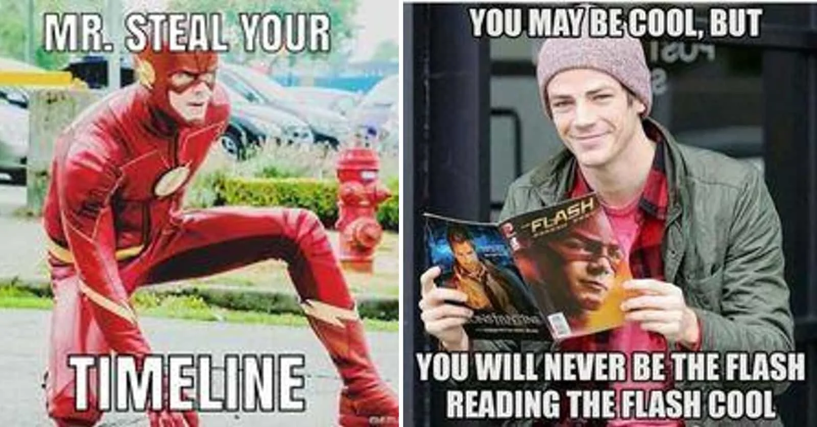 Pun-based meme mixing gaming and comic book character culture.