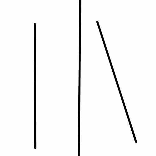 An extremely minimalist interpretation reducing the meme to simple geometric lines.